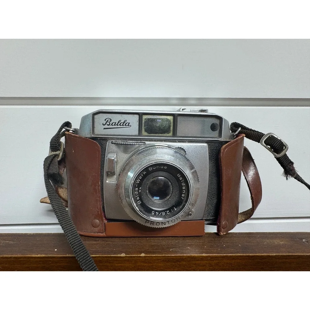 Vintage Balda Baldessa 1b 35mm Film Camera Baldanar 2.8/45 Lens W Germany Case